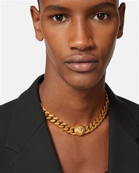 versace medusa necklace men's.